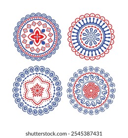 Modern design and color full mandala background