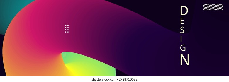 Modern design with colorful gradient shapes and text