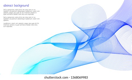 Modern design of colorful lines isolated on white. Landing page template. Vector illustration.