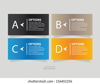 Modern design colorful origami style step up options numbers banner template. Vector illustration