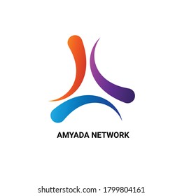 modern design company abstrack network and multimedia logo