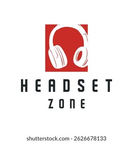 modern design concept of gamer headset logo, music headset for gamers esport illustration of game product templet symbol, shop, business brand, game team, with modern minimalist silhouette 