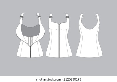 Modern Design Corset Top Vector