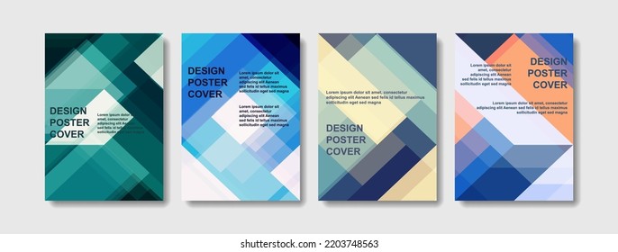 Modern design cover geometric shape and color gradient poster background