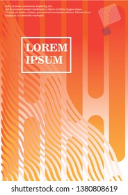 modern design cover with line and gradient