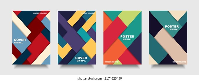 Modern design cover shape and poster colorful background style minimal
