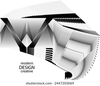 modern design creative banner, poster, card, cover, flyer, abstract halftone lines background, geometric dynamic pattern, vector texture 