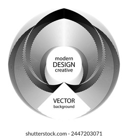 Anuncio creativo de diseño moderno, póster, tarjeta, cubierta, volante, fondo abstracto de líneas de semitonos, patrón dinámico geométrico, textura de Vector 