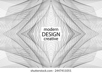 Anuncio creativo de diseño moderno, póster, tarjeta, cubierta, volante, fondo abstracto de líneas de semitonos, patrón geométrico, textura de Vector