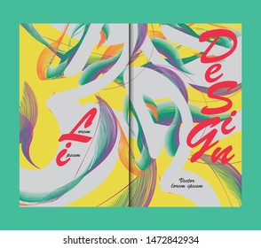 Modern design  creative cover,brochure,poster  bright colorful style grunge 