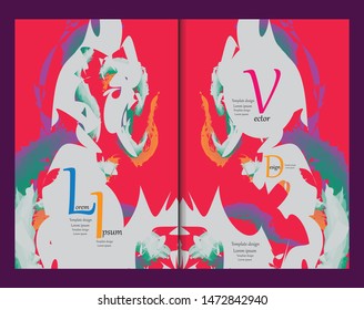 Modern design  creative cover,brochure,poster  bright colorful style grunge 
