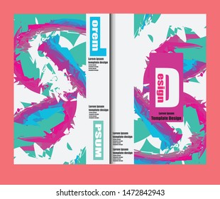 Modern design  creative cover,brochure,poster  bright colorful style grunge 