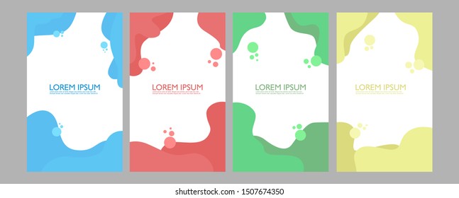 Modern design and creative fluid style poster set.Splash trends paints.Used design presentations, print,flyer,business cards,invitations, calendars,sites, packaging,cover.
