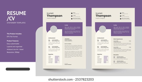 Modern Design CV Resume Design Template