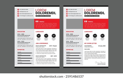 Modern Design CV Resume Design Template