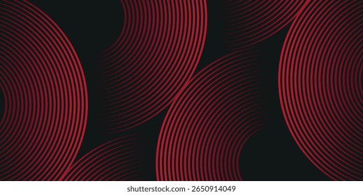 modern design with dark red color gradation in the style of intersecting circles for banner and poster