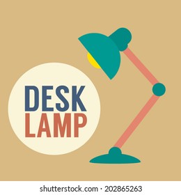 Modern Design Desk Lamp Vector Illustration