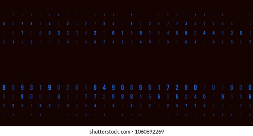 A modern design for digital wallpaper design. Concept business background. Abstract technical background of blue numbers on black. Illustration of the concept of a hacker. Computer code data. Vector.