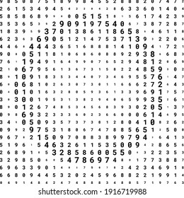 Modern design of digital wallpaper. The numbers are scattered chaotically. Business background concept. Abstract background from numbers on white. Vector.