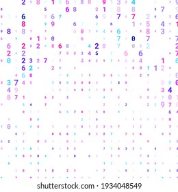 Diseño moderno de fondo de pantalla digital. Los números están dispersos caóticamente. Concepto de antecedentes empresariales. Resumen del fondo de los números en blanco. Vector.