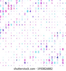 Diseño moderno de fondo de pantalla digital. Los números están dispersos caóticamente. Concepto de antecedentes empresariales. Resumen del fondo de los números en blanco. Vector.