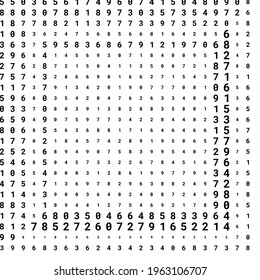 Modern design of digital wallpaper. The numbers are scattered chaotically. Business background concept. Abstract background from numbers on white. Vector.