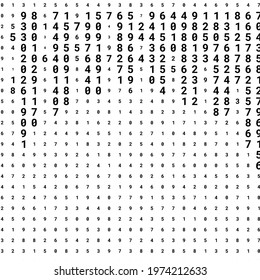 Modern design of digital wallpaper. The numbers are scattered chaotically. Business background concept. Abstract background from numbers on white. Vector.
