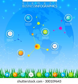 Modern design dna , concept template for infographics. Graphic background communication. Vector illustration.