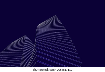 Modern design drawing vector 3d illustration