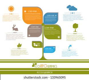 Modern design Ecology business template. Vector illustration