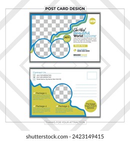 Modern Design, Editable And Professional Postcard Template.