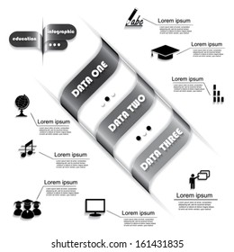 Modern design for education process, infographic template
