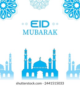 Modern design Eid Mubarak background with Islamic decoration