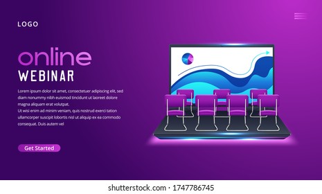 Modern design e-learning, online education concept. Website banner elements layout. Vector illustration