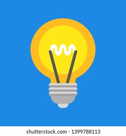 Modern design of an electric light bulb in flat design -vector