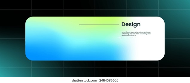 Modern design element in gradient color. Futuristic pop up interface.