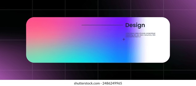 Modern design element in gradient color. Futuristic pop up interface.
