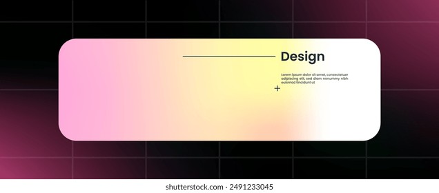 Modern design element in gradient color. Futuristic pop up interface.