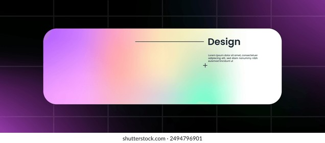 Modern design element in gradient color. Futuristic pop up interface.