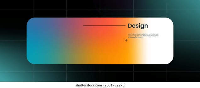 Modern design element in gradient color. Futuristic pop up interface.