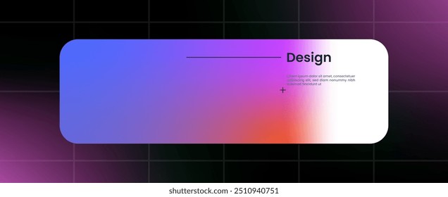 Elemento de design moderno em cor de gradiente. Interface pop-up futurista.