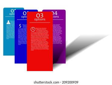 Modern design element option infographic roctangle up to 1-4