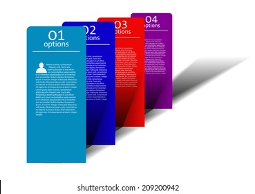 Modern design element option infographic roctangle up to 1-4