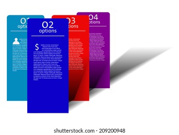 Modern design element option infographic roctangle up to 1-4