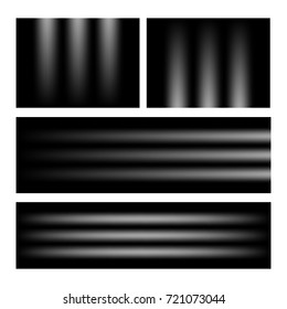 Modern Design element style template For blur dark gradient background. Brush mesh bright glow effect wavy stripe directional light illuminations of searchlight. Vector EPS 10 for holiday card, flyer