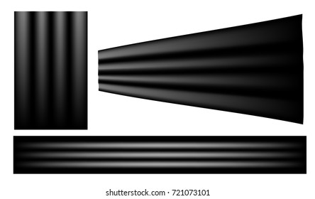 Modern Design element style template For blur dark gradient background. Brush mesh bright glow effect wavy stripe directional light illuminations of searchlight. Vector EPS 10 for holiday card, flyer