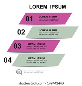 Modern design element template. For web design, infographics. 