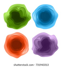 Modern Design Element Vector. Abstract Cut Paper Shapes Design. Isolated Illustration.
