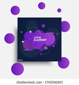 Modern design element with violet color gradient, designed for poster, banner, logo, title etc. Trendy dynamic paint splash. Eps 10 vector