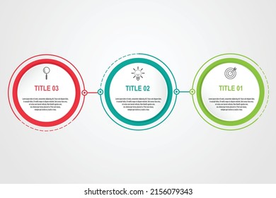 elementos de diseño moderno para infografías multicolor de negocios.vectores tentados con 3 pasos.